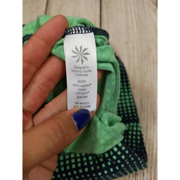 ATHLETA Women's GALATIC CHATURANGA Blue Green Spandex Shorts Size Small - Picture 6 of 7